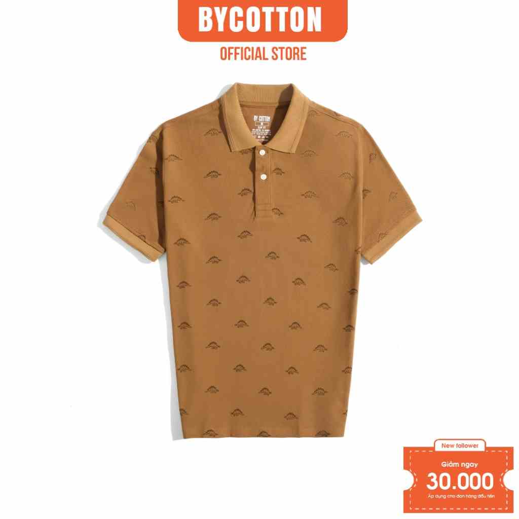 [Mã BYCO2224T giảm ngay 50K đơn 0K] Áo Thun Nam Polo Cổ Bẻ By Cotton Dinosour Icon