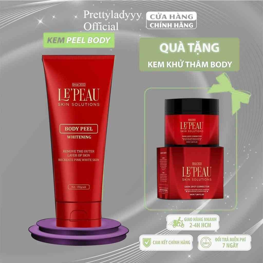 Peel Body Retinol LEPEAU trắng da mờ thâm sau 7 ngày, loại bỏ tế bào chết cơ thể 150ml