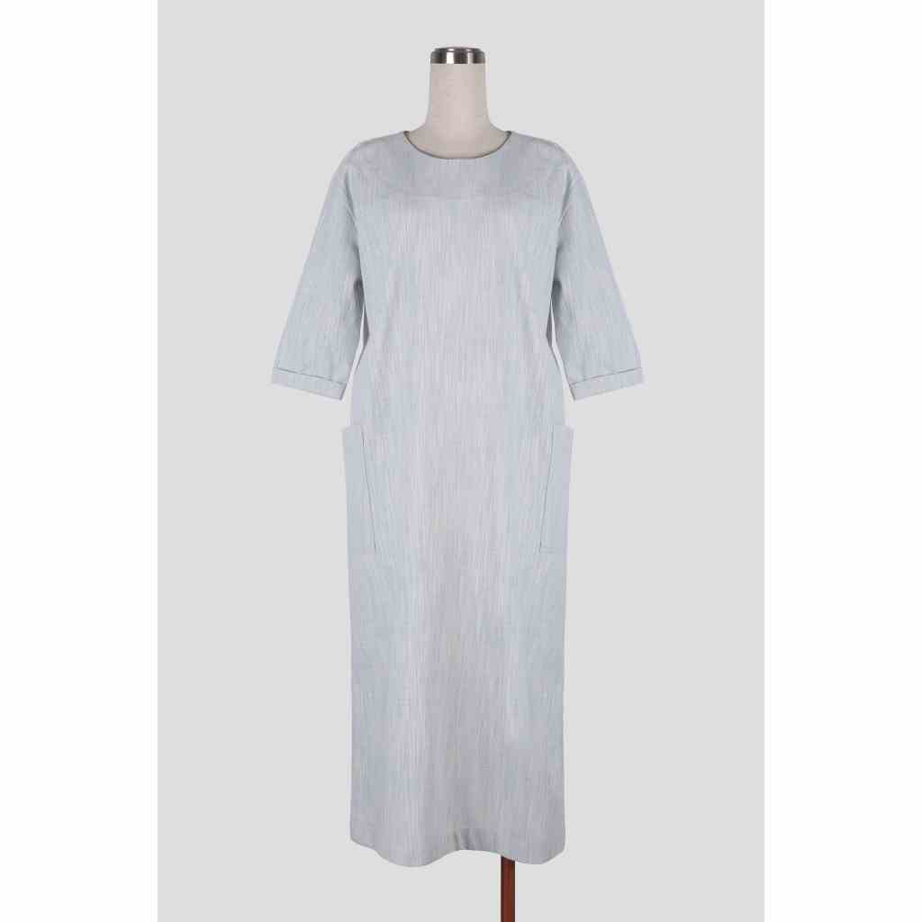 [Mã BMLTB35 giảm đến 35K đơn 99K] [𝗖𝗟𝗘𝗔𝗥𝗔𝗡𝗖𝗘] Đầm Suông Linen Phong Cách Hàn Quốc E.studio Túi Hộp