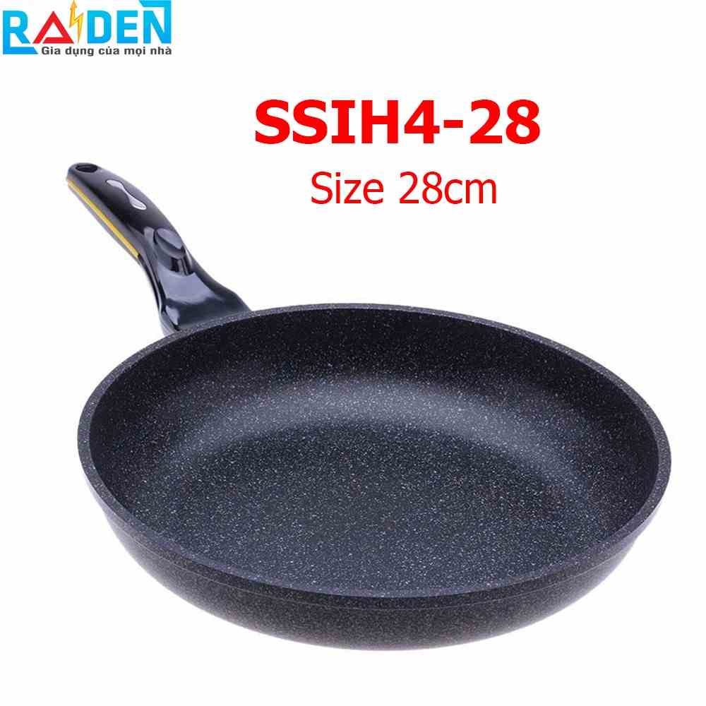 Chảo đá chống dính CookWay Hàn Quốc SSIH4-28 size 28cm dùng được trên bếp từ.