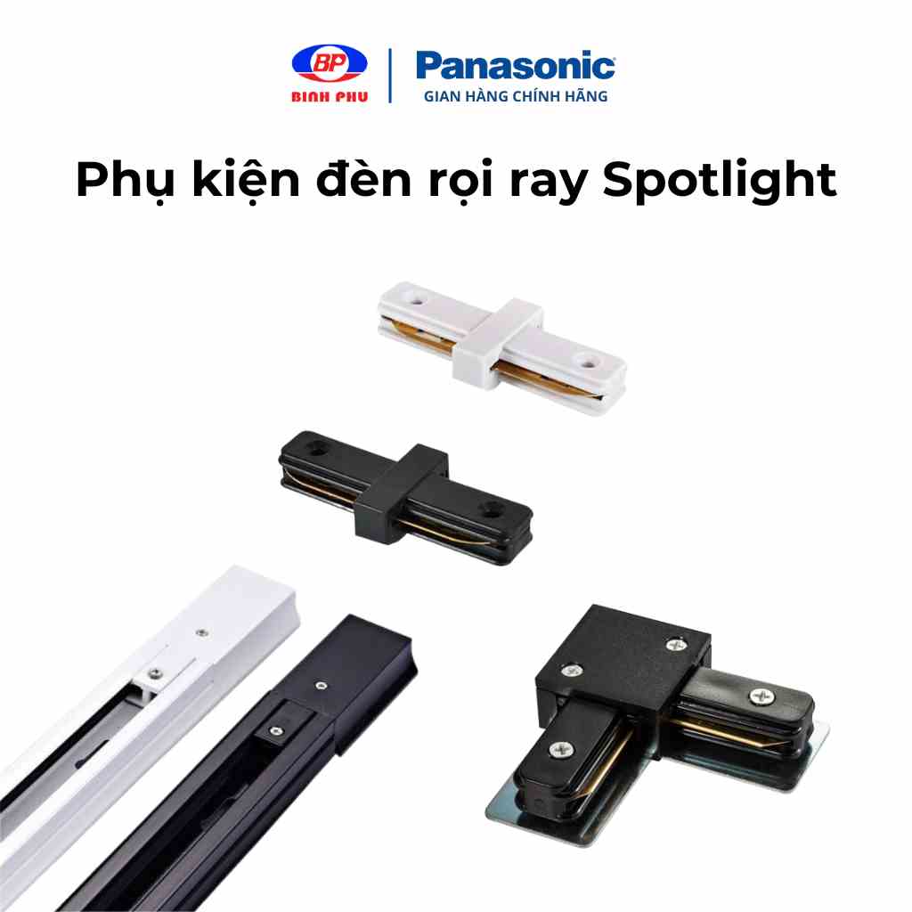 [Mã ICBFRI300 giảm 10% đơn 249K] Phụ kiện đèn Led rọi ray Panasonic, Thanh ray, Nối ray chữ I, Nối ray chữ L