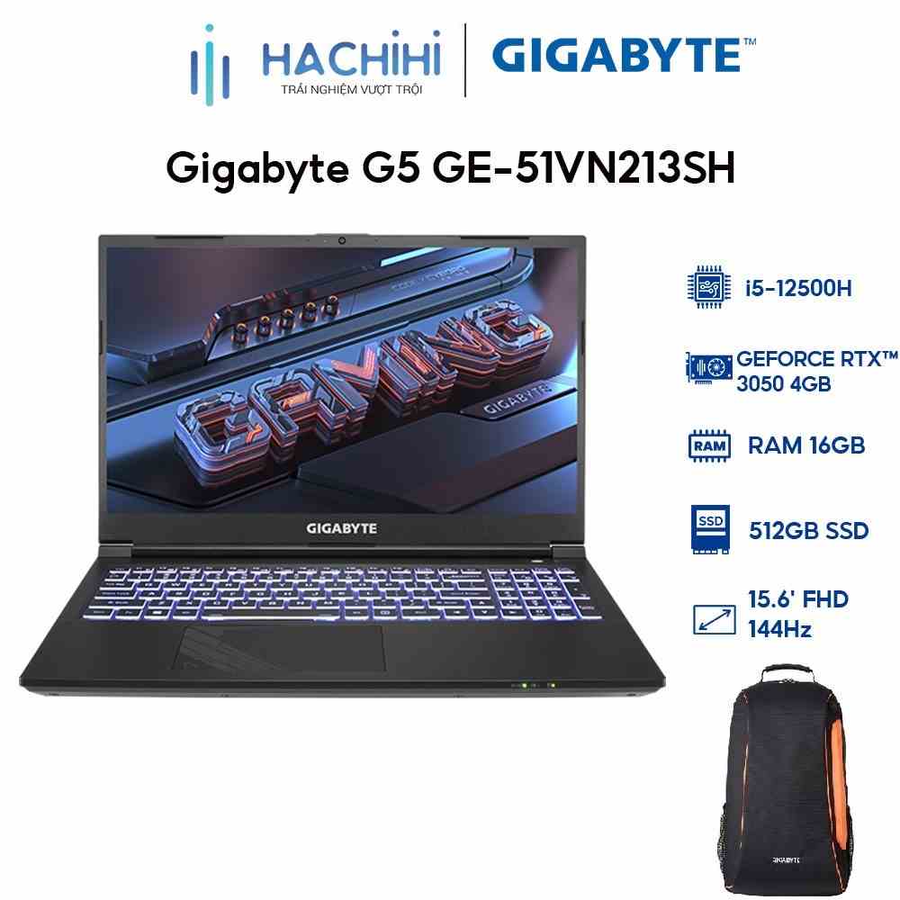 Laptop Gigabyte G5 GE-51VN213SH i5-12500H | 16GB | 512GB | GeForce RTX™ 3050 4GB |Win 11