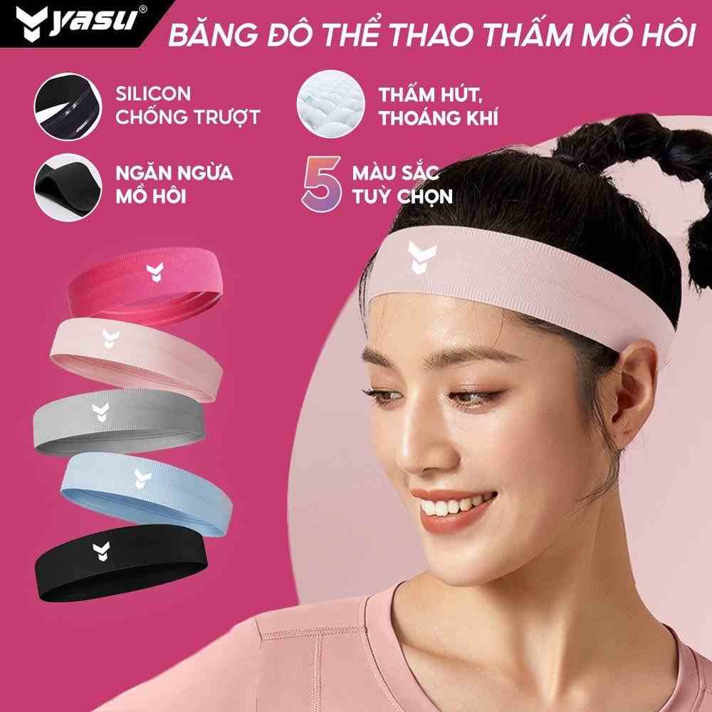 Băng đô thể thao thấm hút mồ hôi nam nữ, vải dệt kim không xù lông Yasu 2104