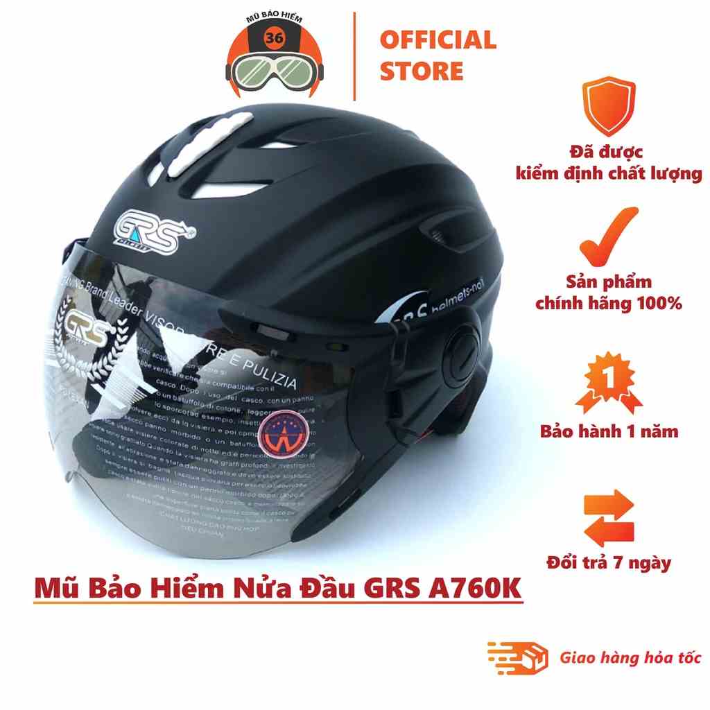 Mũ Bảo Hiểm Nửa Đầu GRS A760K (nhiều màu)