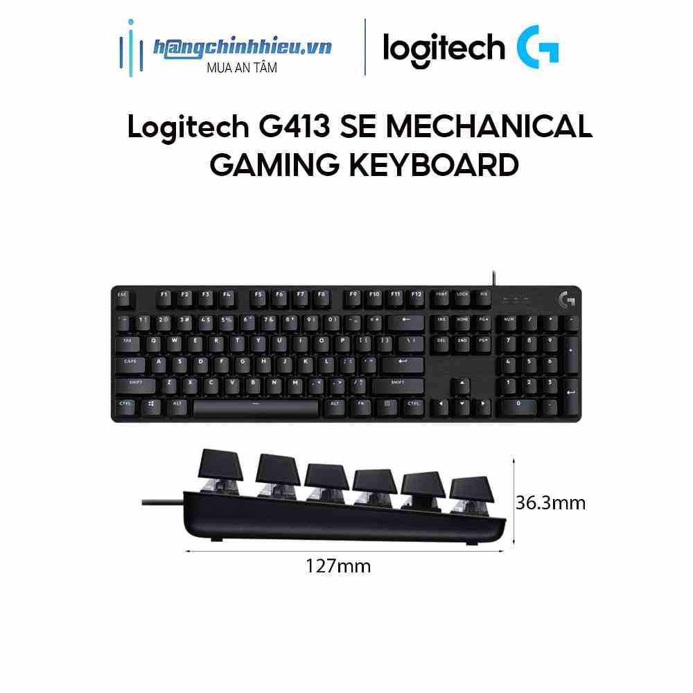 [Mã BMLTB200 giảm đến 100K đơn 499K] Bàn Phím Cơ Logitech G413 SE MECHANICAL GAMING KEYBOARD