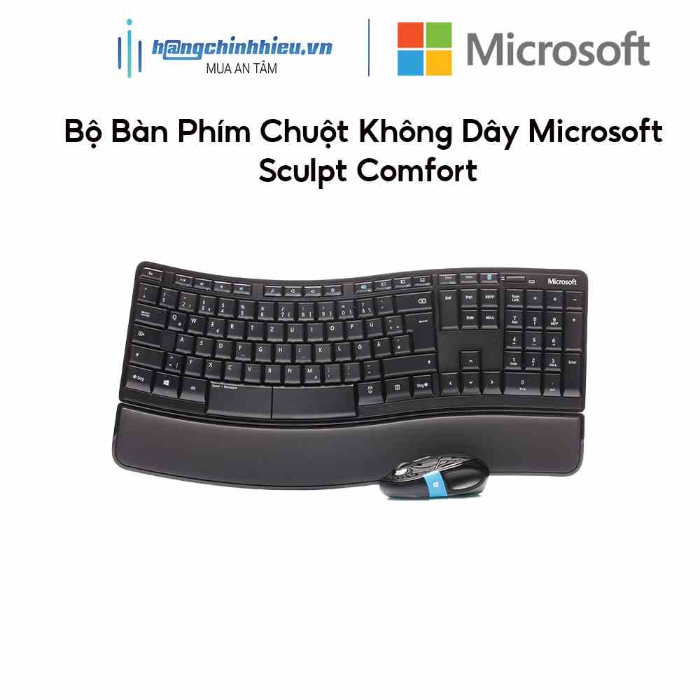 [Mã BMLTB200 giảm đến 100K đơn 499K] Bộ Bàn Phím Chuột Không Dây Microsoft Sculpt Comfort (L3V-00027)