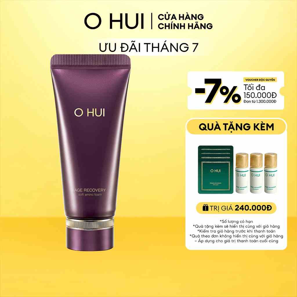 Sữa rửa mặt tẩy da chết dịu nhẹ cho da nhạy cảm Age Recovery Soft Amino foam 180ml