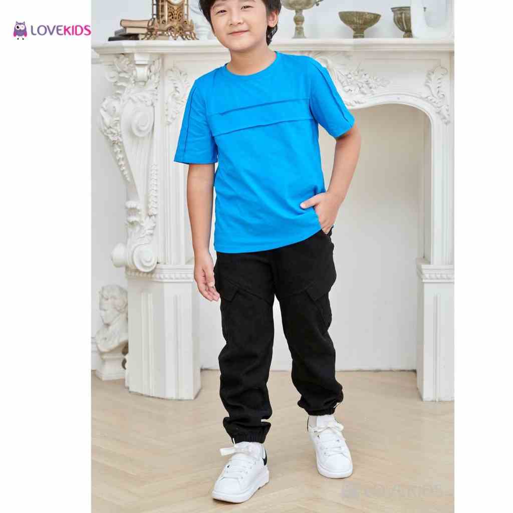 [Mã BMLTA35 giảm đến 35K đơn 99K] Áo thun bé trai cộc tay phối ngực - Lovekids