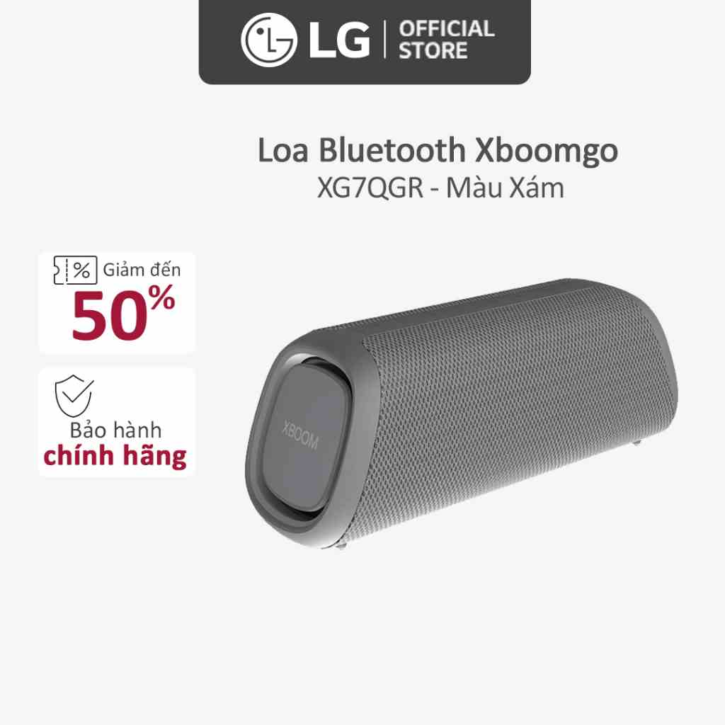 [Mã ELRE20 giảm 20% tối đa 2TR] Loa Bluetooth Di Động LG Xboomgo XG7QGR- Hàng Chính Hãng - Màu Xám