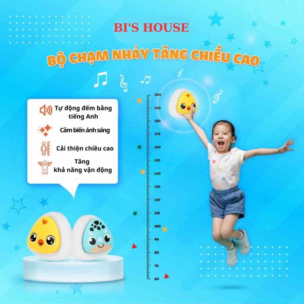 [Mã BMLTB35 giảm đến 35K đơn 99K] Đồ Chơi Bộ Chuông Chạm Nhảy Tăng Chiều Cao Bis House tặng Kèm thước