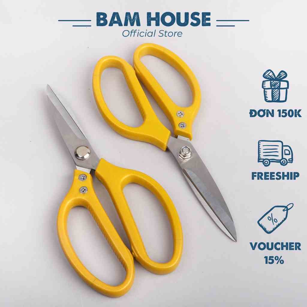 Kéo bếp đa năng Bam House cán nhựa lưỡi thép không gỉ siêu bền cao cấp KCN02 - Gia dụng bếp