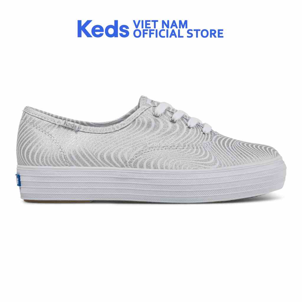 Giày Keds Nữ- Triple Canvas CVO Metallic Silver- KD066615