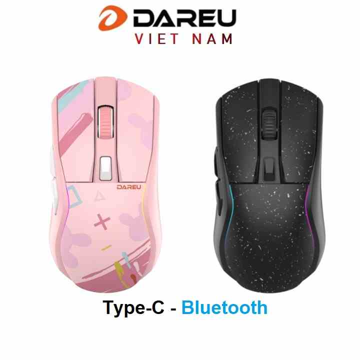 Chuột không dây Gaming DAREU A950 TRIPLE MODE ( BLACK / PINK ) - SUPERLIGHT, FAST CHARING DOCK