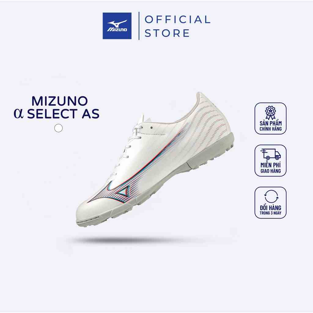 Giày đá bóng sân cỏ nhân tạo Mizuno Alpha Select As chính hãng, đế TF, siêu nhẹ, ôm chân