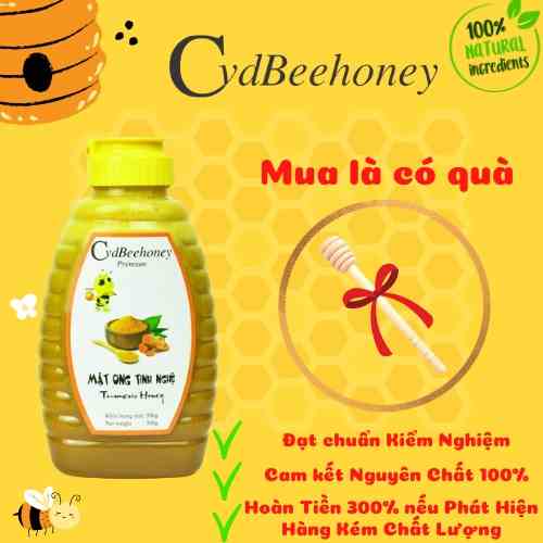 [Mã BMLTB35 giảm đến 35K đơn 99K] Mật Ong Tinh Nghệ 500g Cvdbeehoney - Turmeric Honey 500g Cvdbeehoney