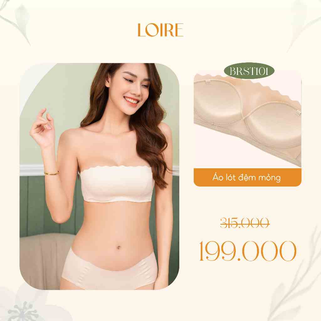 Áo Lót Không Gọng Đệm Mỏng Viền Sóng Loirechic BRQ101