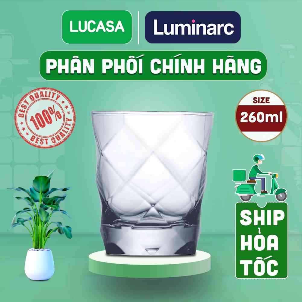 [Mã BMLTB35 giảm đến 35K đơn 99K] Bộ 6 Ly Thủy Tinh Luminarc Louvre 260ml - Loại Thấp BOL1808 | Phân Phối Chính Hãng