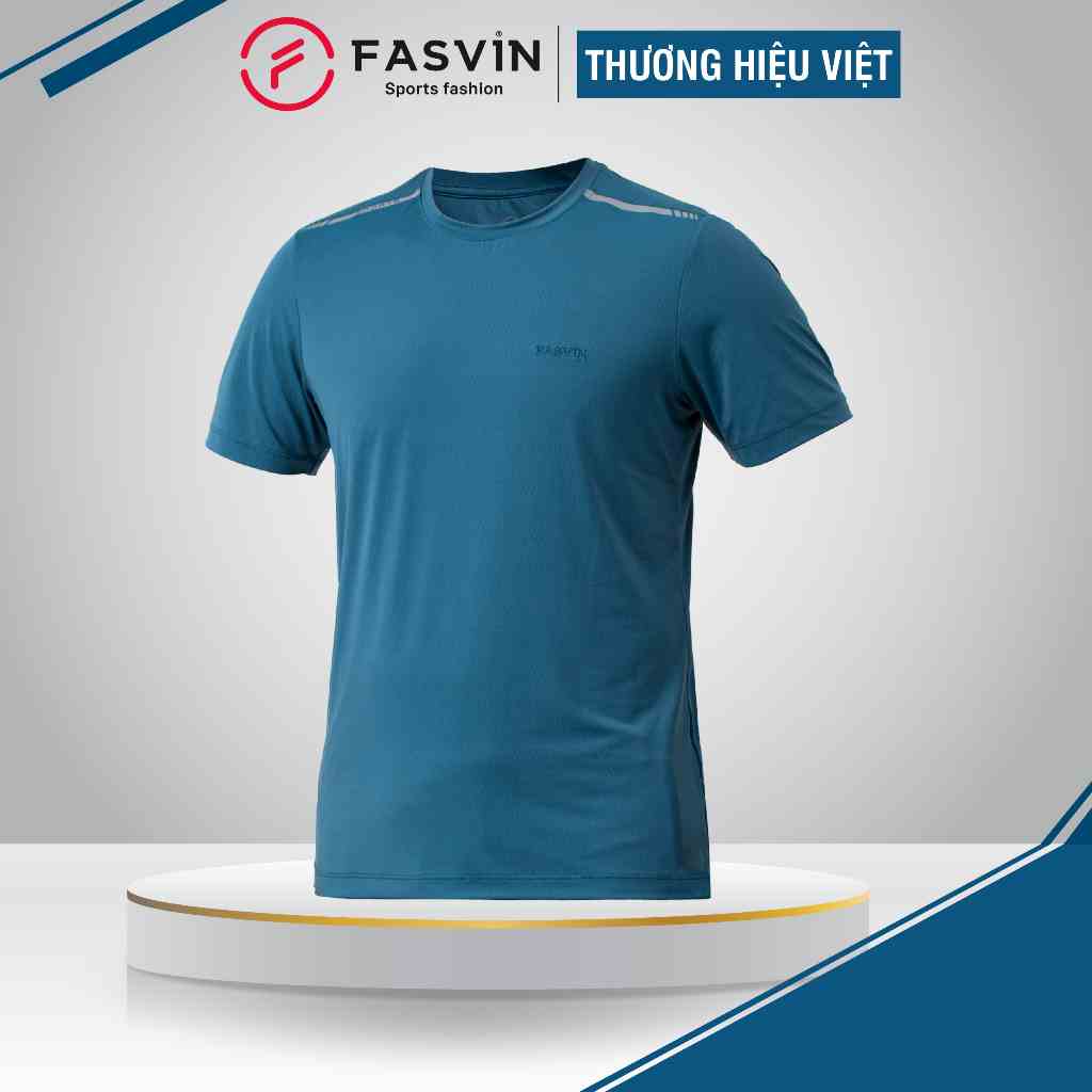 Áo thun thể thao nam Fasvin AHL23587.1.HN chất Nylon cao cấp vải mềm mịn thoáng mát thoải mái