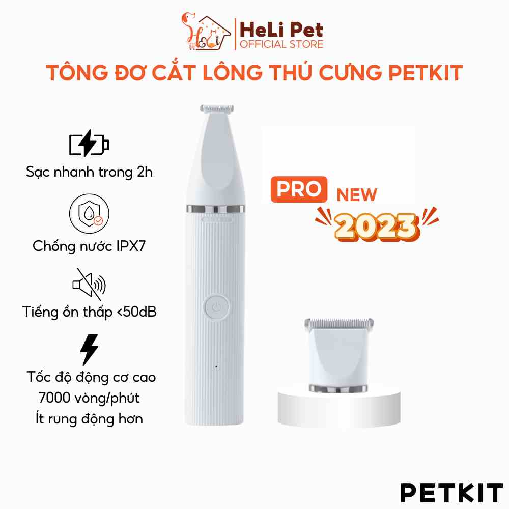 Tông Đơ Đa Năng PETKIT 2in1 Pro 2023 Chuyên Dụng Cắt Tỉa Lông Cho Thú Cưng - HeLiPet