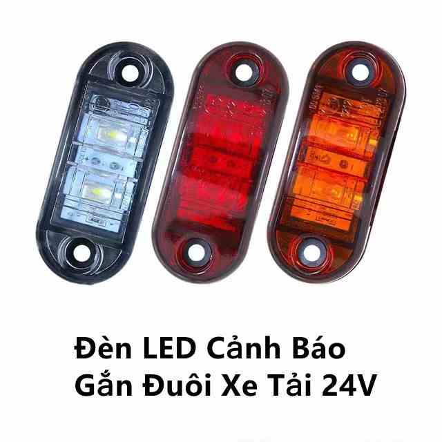 1 Đèn LED Cảnh Báo Ánh Sáng Trắng / Vàng / Cam / Đỏ 12V 24V Gắn Đuôi Xe Tải