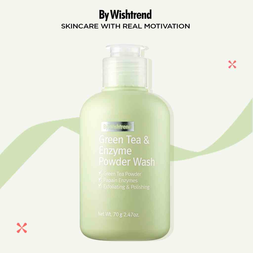 Bột rửa mặt trà xanh BY WISHTREND GREEN TEA & ENZYME POWDER WASH 70G