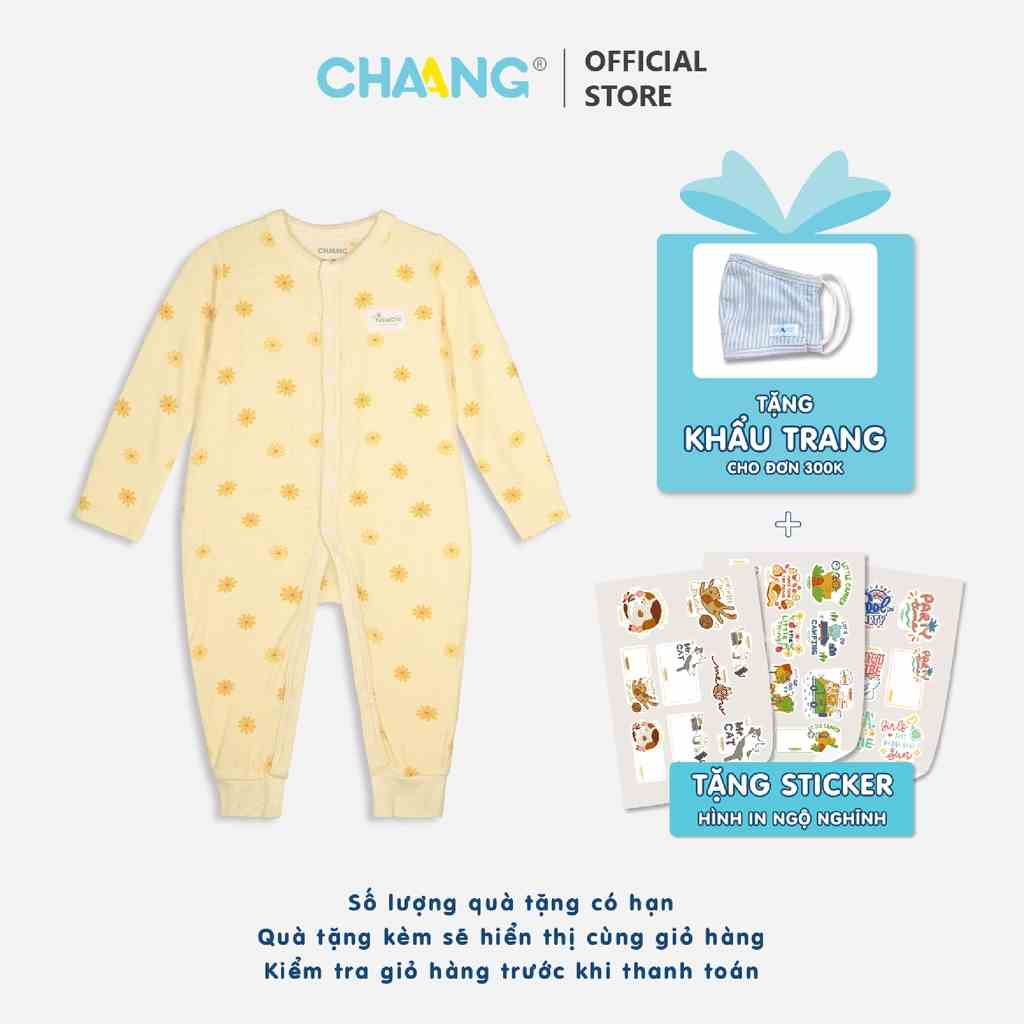 [CHAANG] Bộ body dài cúc giữa spring cúc vàng