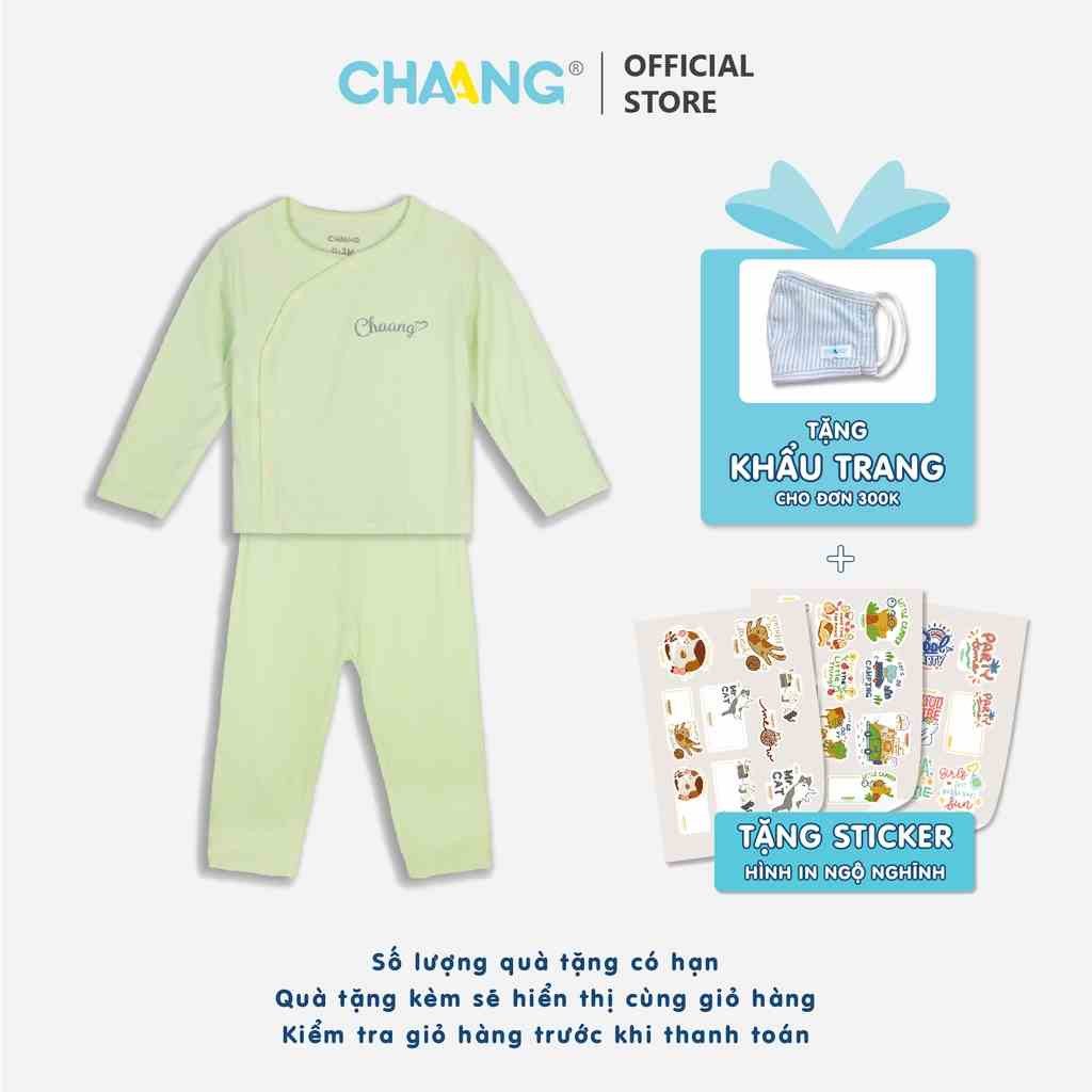 [CHAANG] Bộ dài cúc chéo Spring xanh mint