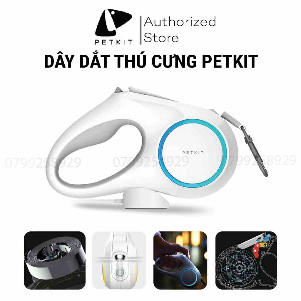 [Mã BMLTB200 giảm đến 100K đơn 499K] Dây Dắt Chó Mèo Đi Dạo Petkit Cao Cấp, Rút Gọn