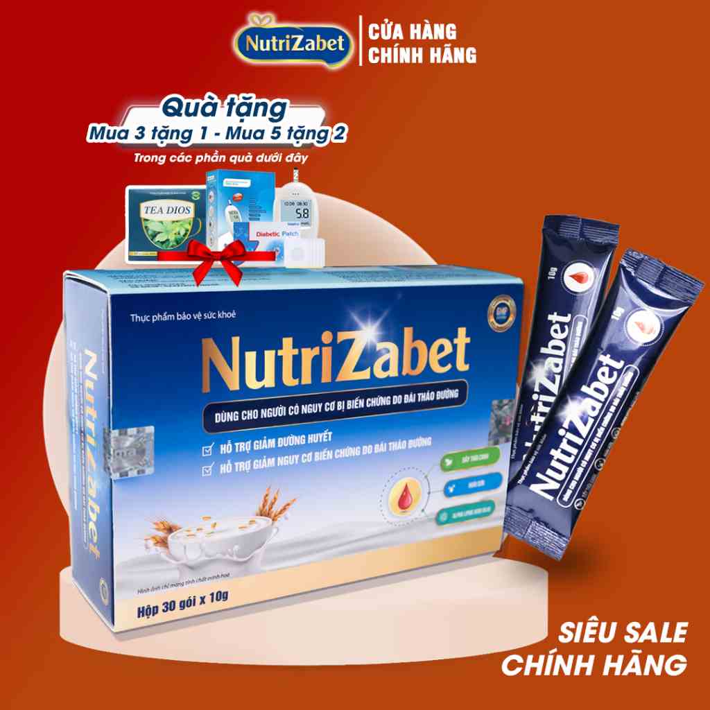 Sữa Hạt Tiểu Đường NutriZabet - Giúp Ổn Định Đường Huyết, Ngăn Ngừa Biến Chứng, Tăng Cường Đề Kháng