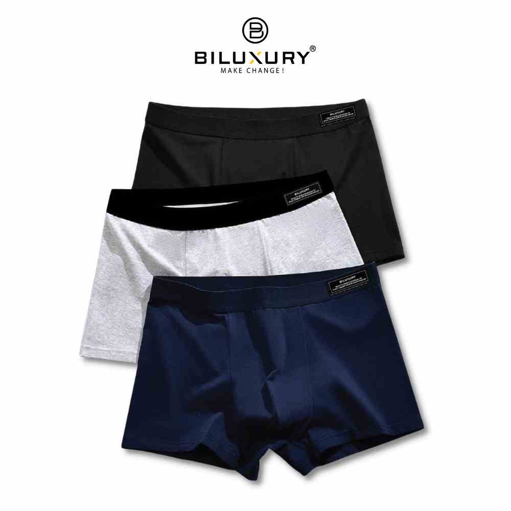 Combo 3 Quần Sịp Boxer Nam 7SIDB014 Biluxury Thoáng Khí Siêu Mát Mỏng Mềm Cao Cấp