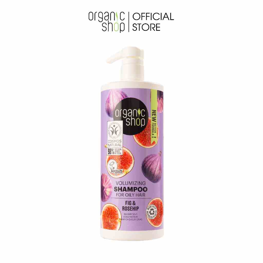 Dầu Gội Kiềm Dầu Bồng Bềnh Suôn Mượt ORGANIC SHOP Quả Sung Ngọt Mỹ và Nụ Tầm Xuân 1000ml