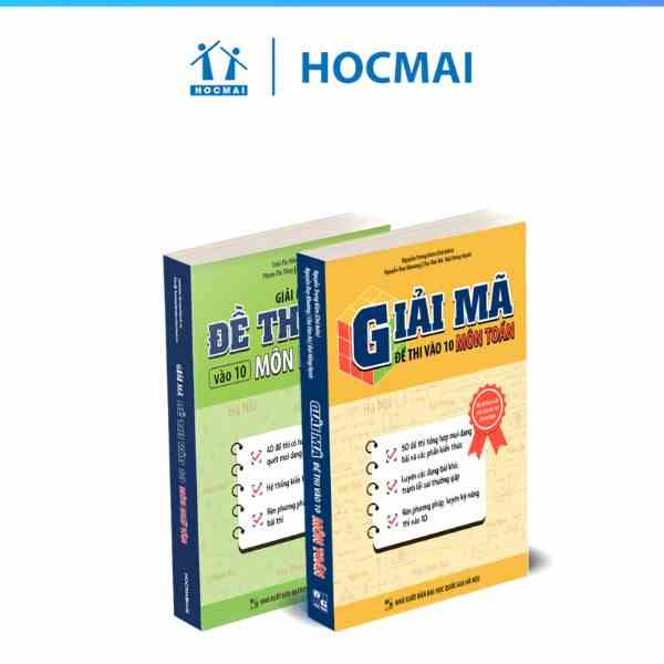 Sách  - Combo 2 cuốn Giải mã đề thi vào 10 môn Toán, Ngữ văn - Hệ thống kiến thức, đề thi, Chinh phục 8+