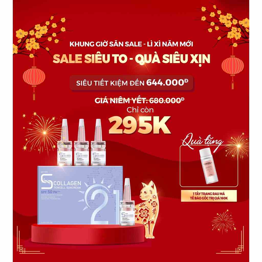 [Mã BMLTB200 giảm đến 100K đơn 499K] Serum Chống Nắng Tế Bào Gốc 21 giờ 5 in 1 Motree tặng quà nước tẩy trang