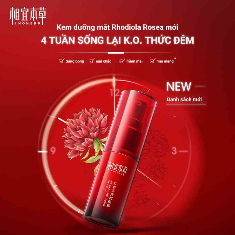 Kem Dưỡng Da Mắt INOHERB Rhodiola 15g