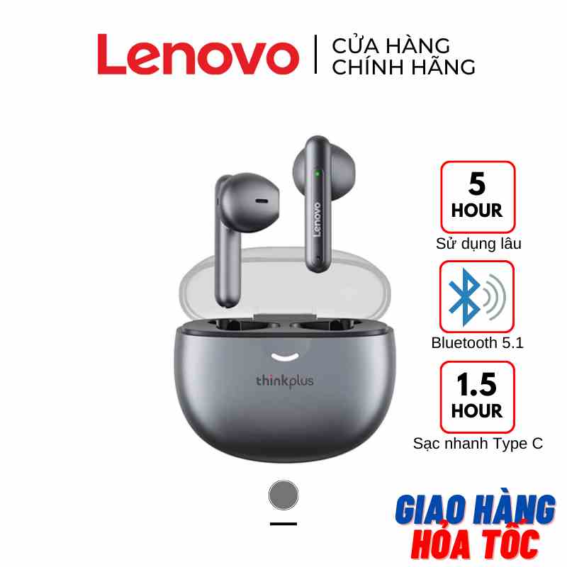 [SẴN HCM] Tai nghe Bluetooth Lenovo LP1 Pro - Chống ồn - Có micro - Bass mạnh - màu XÁM