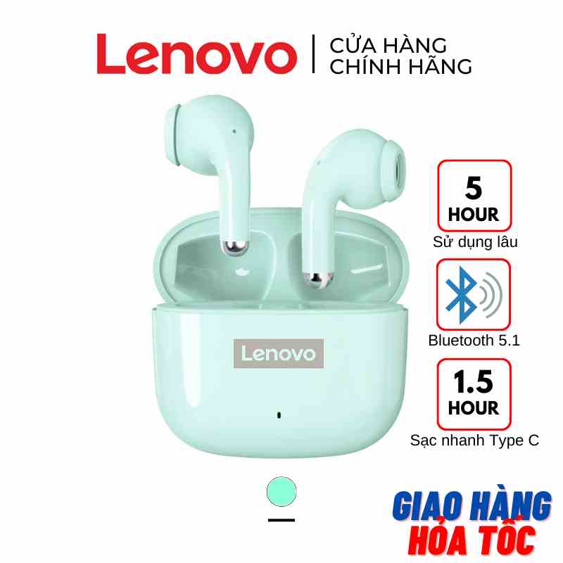 [SẴN HCM] Tai nghe Bluetooth Lenovo LP40 Pro 5.1 HD - Chống ồn - Có micro - Pin khỏe - màu MINT