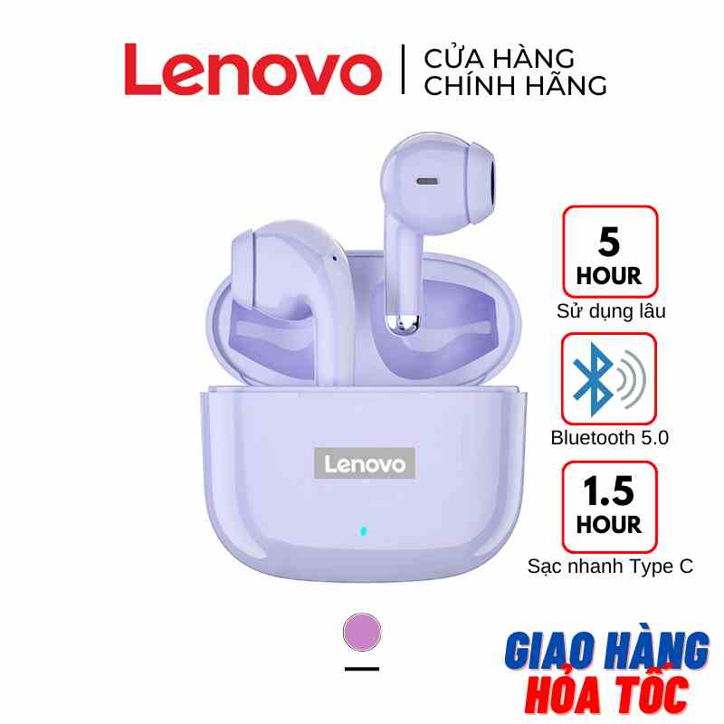 [SẴN HCM] Tai nghe Bluetooth Lenovo LP40 Pro 5.1 HD - Chống ồn - Có micro - Pin khỏe - màu TÍM