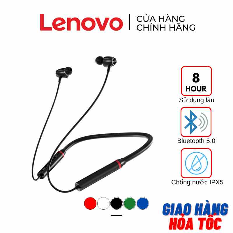 [SẴN HCM] Tai nghe thể thao Bluetooth Lenovo HE05X II - Chống ồn - Chống nước - Có micro - màu ĐEN