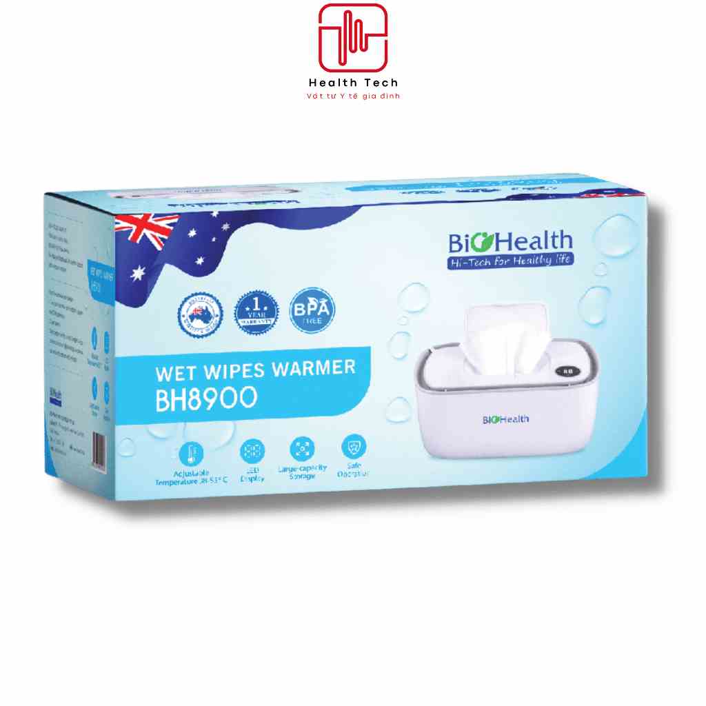 [Mã ICBFRI300 giảm 10% đơn 249K] Máy làm ấm khăn ướt BioHealth BH8900 dung tích lớn, thiết kế sang trọng - Health Tech