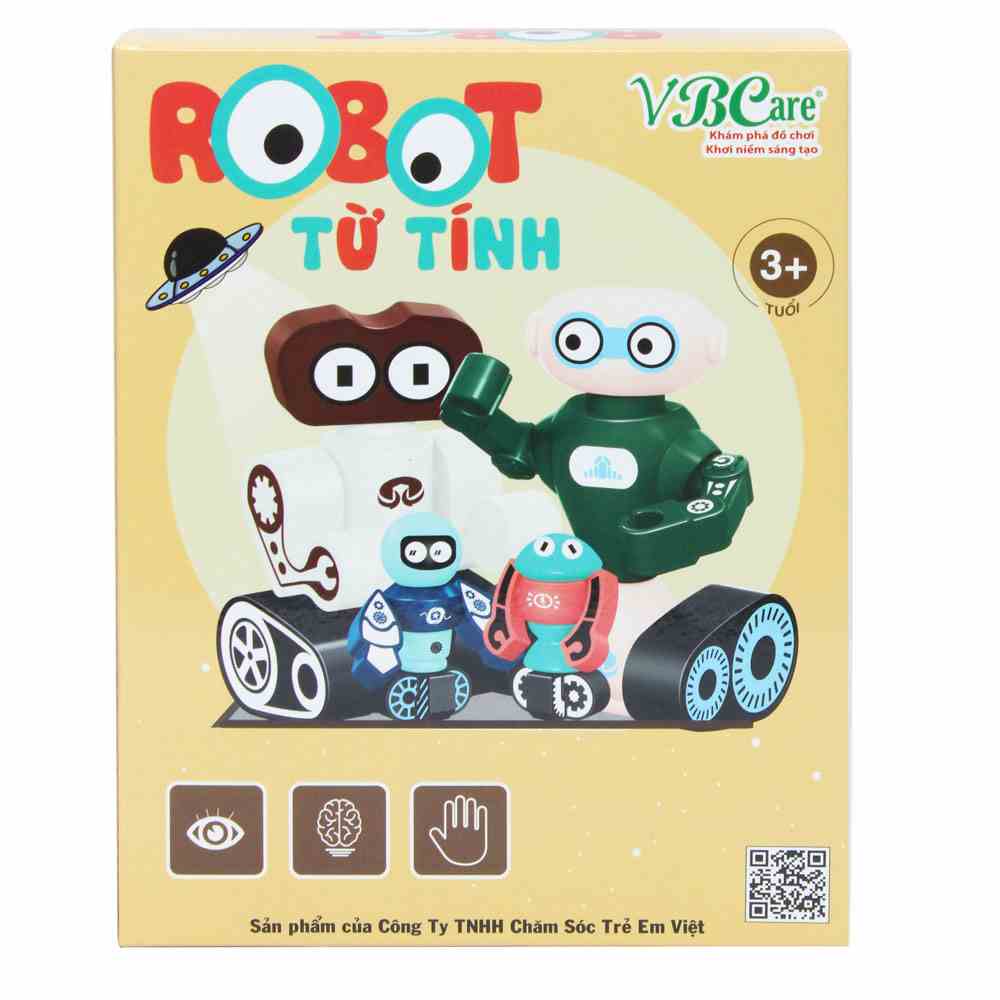 [Quà tặng không bán] - Đồ chơi xếp hình robot VBCare nam châm