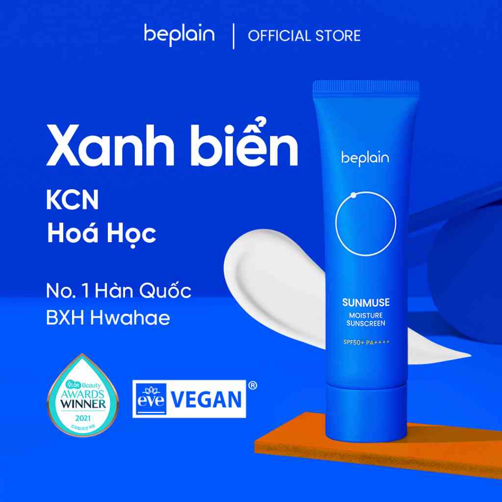 KCN beplain Sunmuse Filter hoá học texture đẹp, dưỡng ẩm SPF 50+ PA++++ Moisture Sunscreen