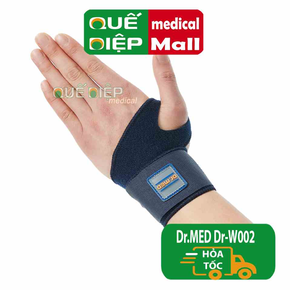 BAO ĐEO CỔ TAY CO DÃN Dr.MED DR-W002 - Bảo vệ cổ tay, bong gân, viêm khớp, trật cổ tay, chấn thương DrMed W002, W 002