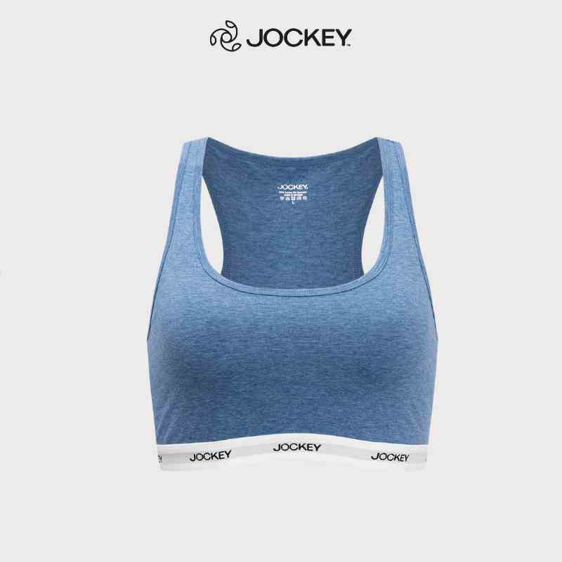 Áo Jockey Croptop nữ Cotton viền chữ - 0215