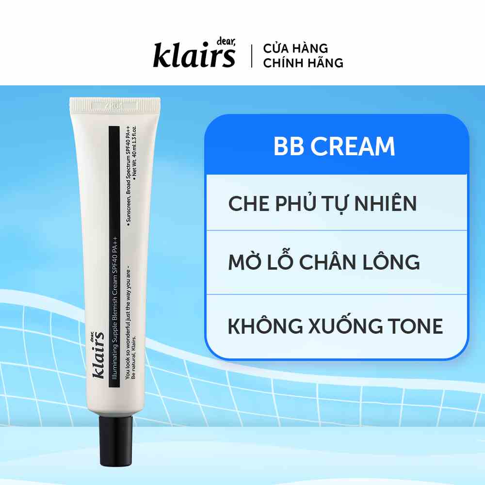 Kem trang điểm Dear, Klairs Illuminating Supple Blemish Cream 40ml