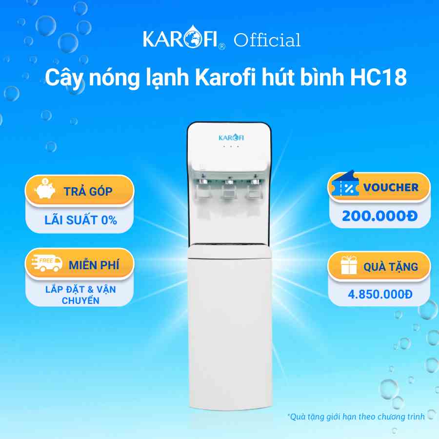 Cây nóng lạnh Karofi hút bình HC18 - bảo hành 24 tháng