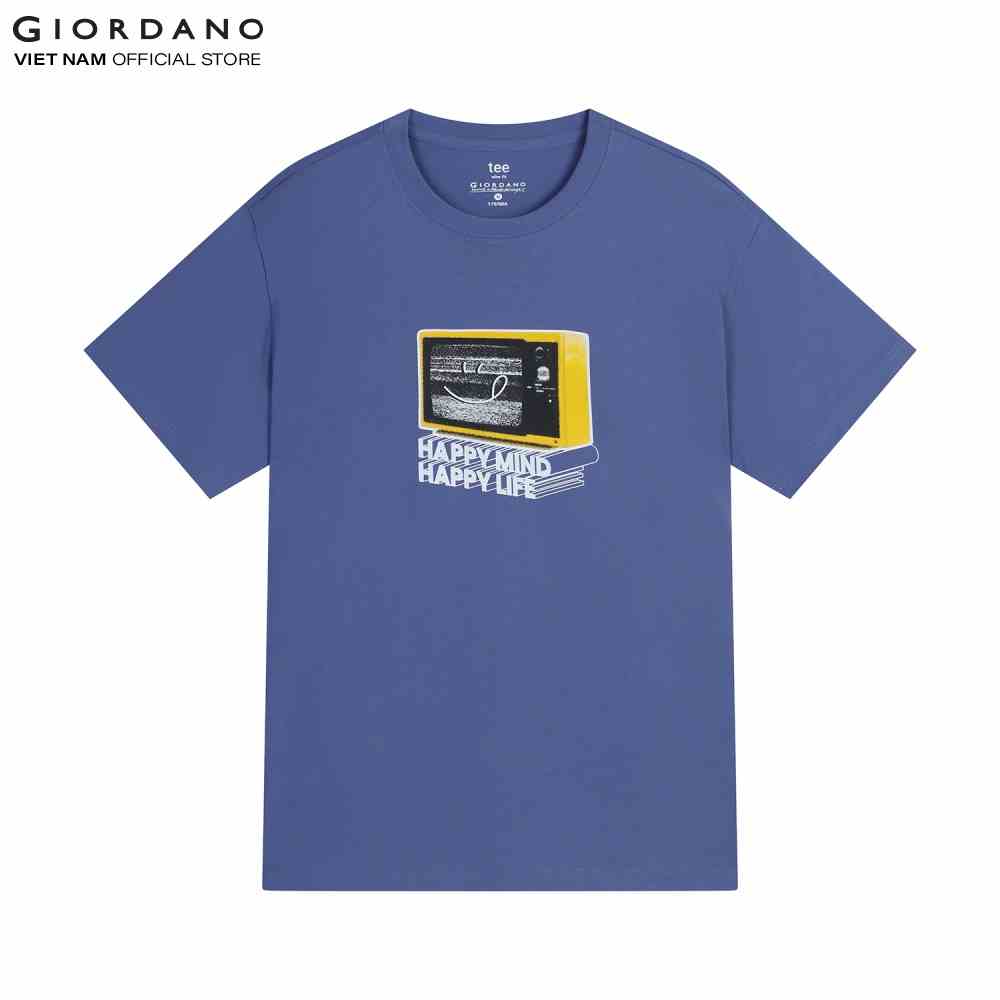 Áo Thun Nam Ngắn Tay In Hình Printed Tee Giordano 01093301