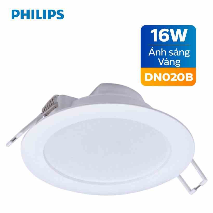 [Mã BMLTA35 giảm đến 35K đơn 99K] Đèn Philips LED Downlight âm trần DN020B 16W 2700K D150 - Ánh sáng vàng