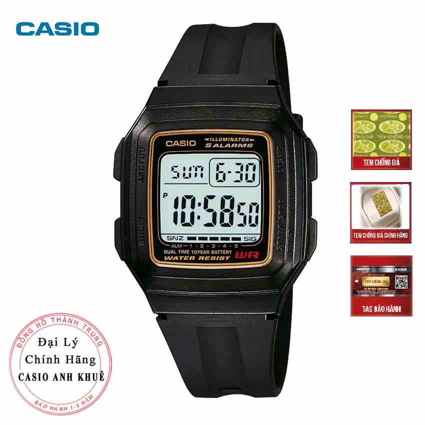 [Mã BMLTB200 giảm đến 100K đơn 499K] Đồng hồ nam Casio F-201WA-9ADF dây nhựa