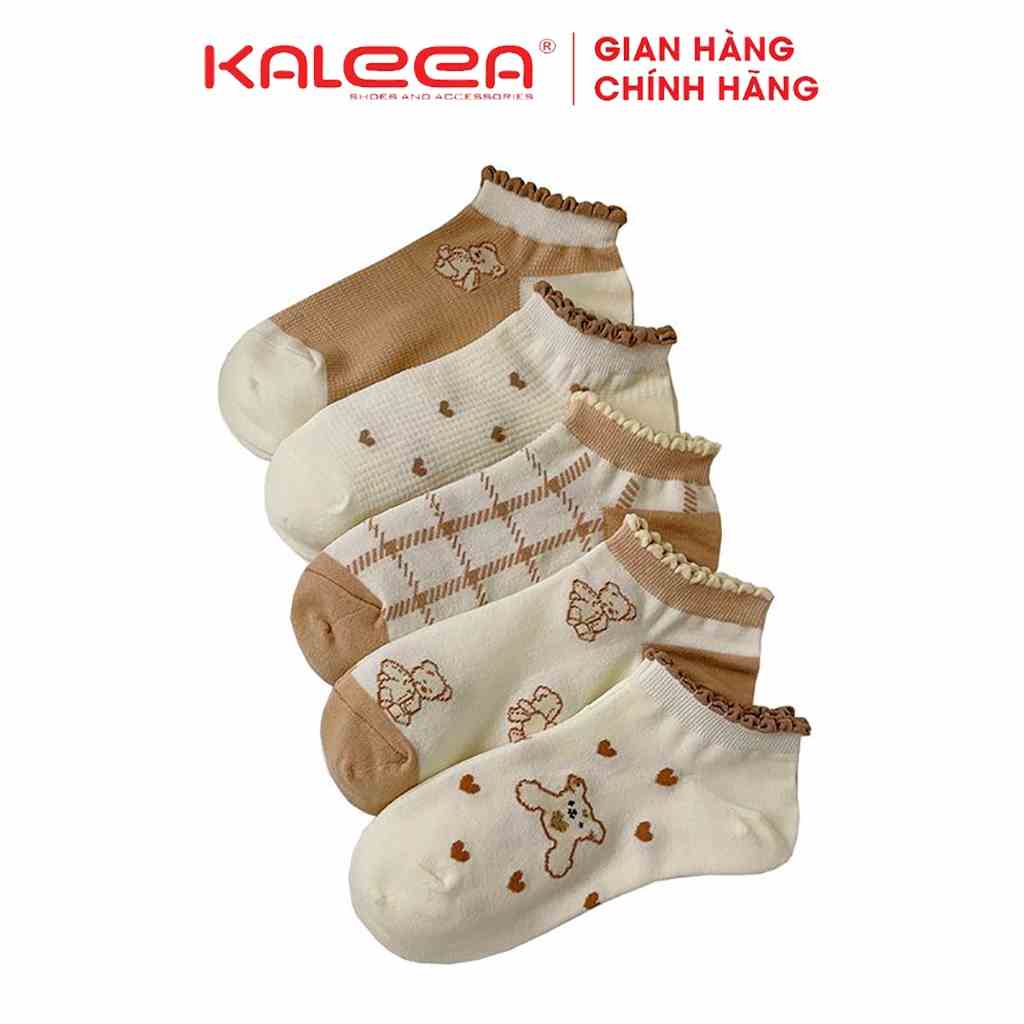 Kaleea Set 10 Tất Cổ Thấp Hoạt Hình Cho Nữ (tặng kèm túi rút)