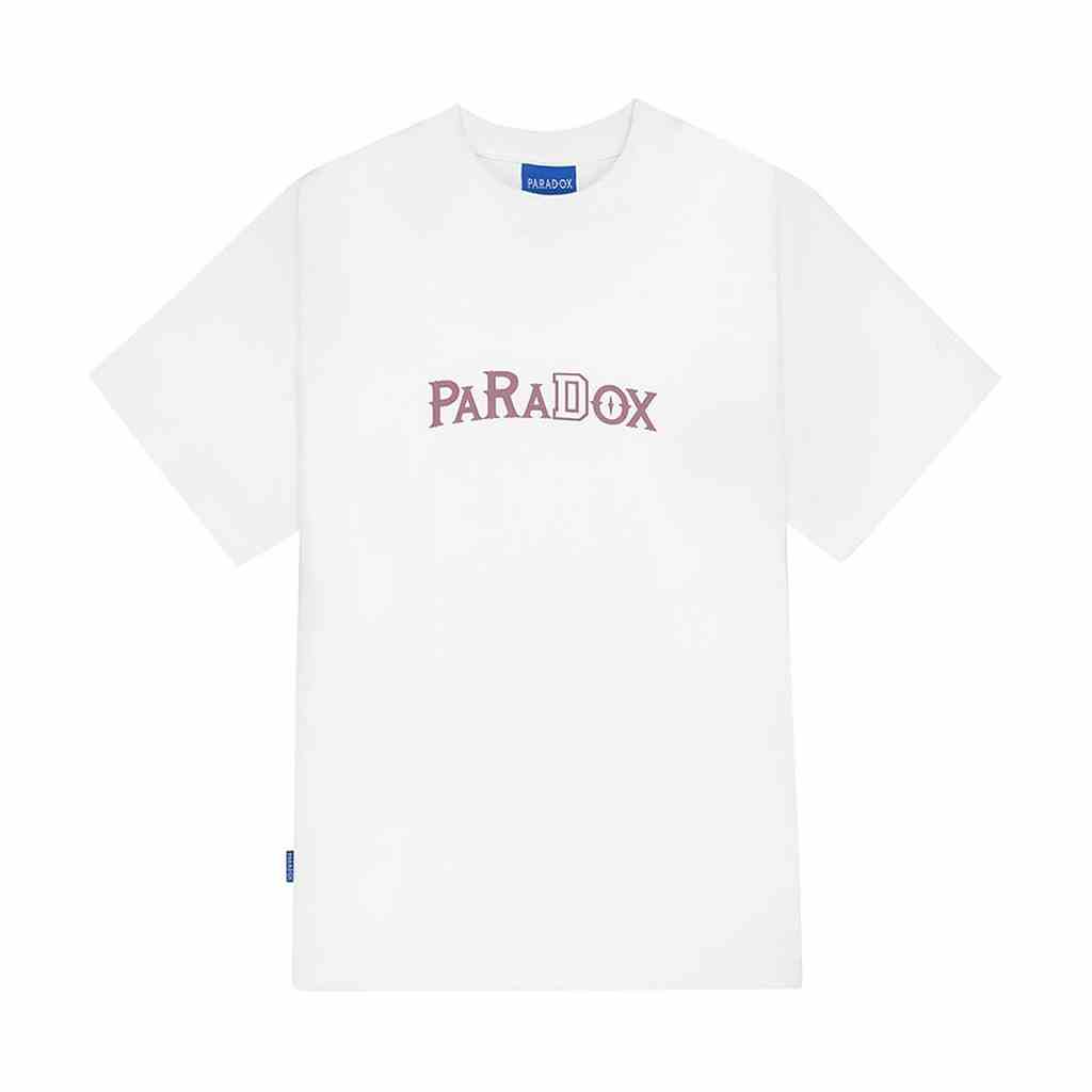 Áo thun form rộng Paradox tay lỡ - Unisex - In hình - THE IDENTITY TEE - Trắng